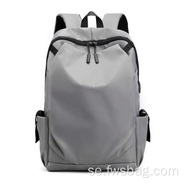 Anpassade OEM -logotypdesign Travel Anti Stöld Laptop Bag Back Pack Nylon Anti Stöld Vattentäta ryggsäckar med laddningsport